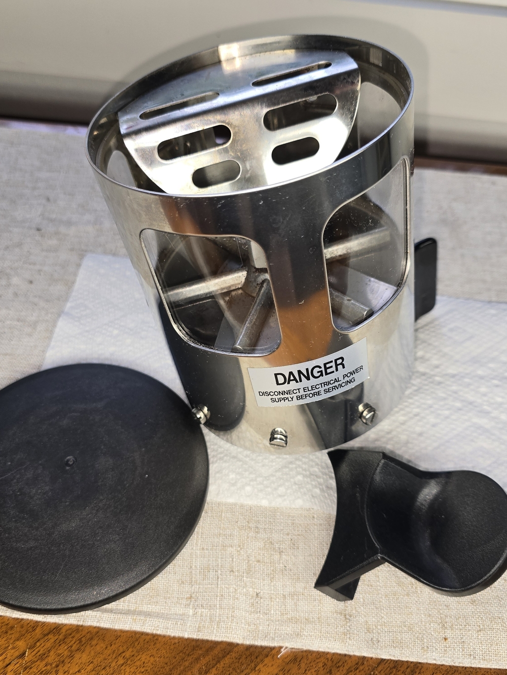 Commercial Espresso Grinder Doser Unit / Grounds Dispenser Chamber Assembly